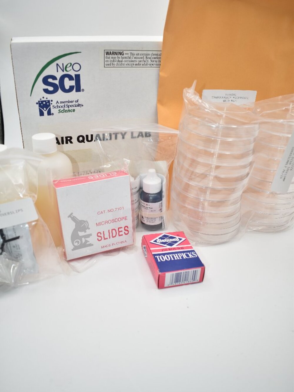 Neo SCI Air Quality Lab Investigation Science Kit School Specialty Petri Dishes